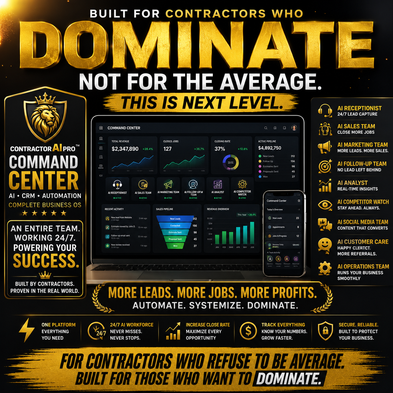 ContractorAIPro Command Center