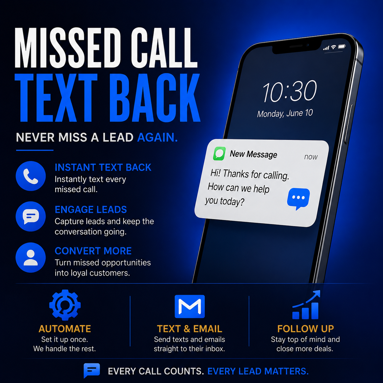 Missed Call Text Back